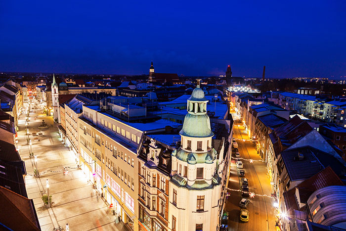 Cottbus bei Nacht